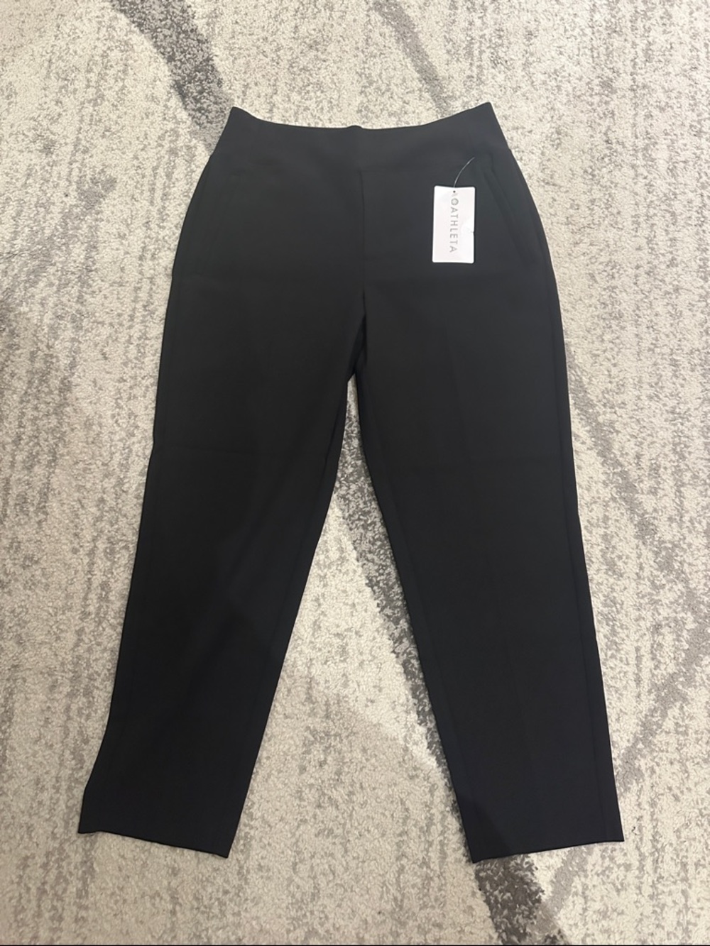 Athleta Black Slim Cropped Trousers